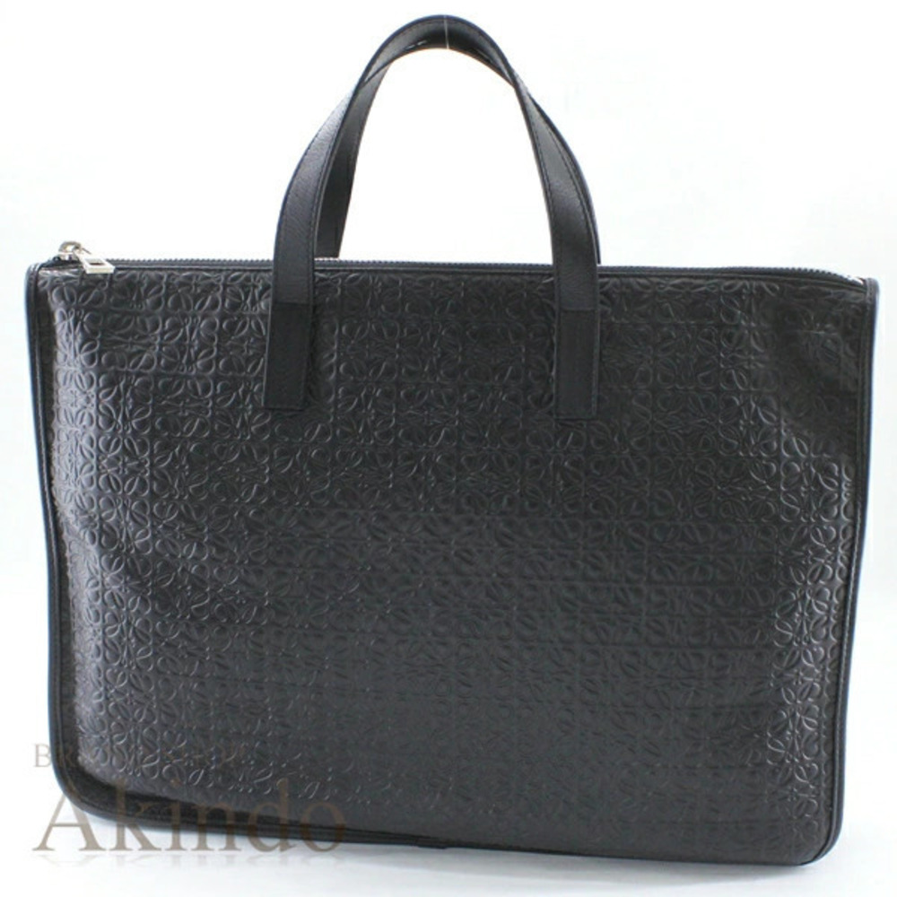 Loewe Briefcase Business Handbag Anagram Bag Toledo Work Black Repeat Dandy